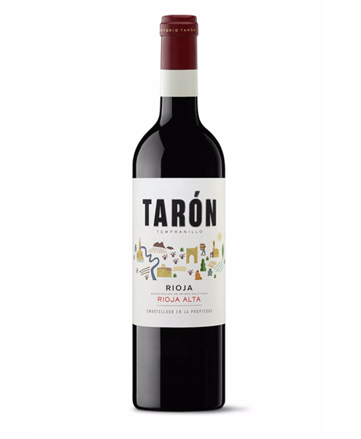 Etiqueta tinto joven Tarón impresas por Viela Artes Gráficas