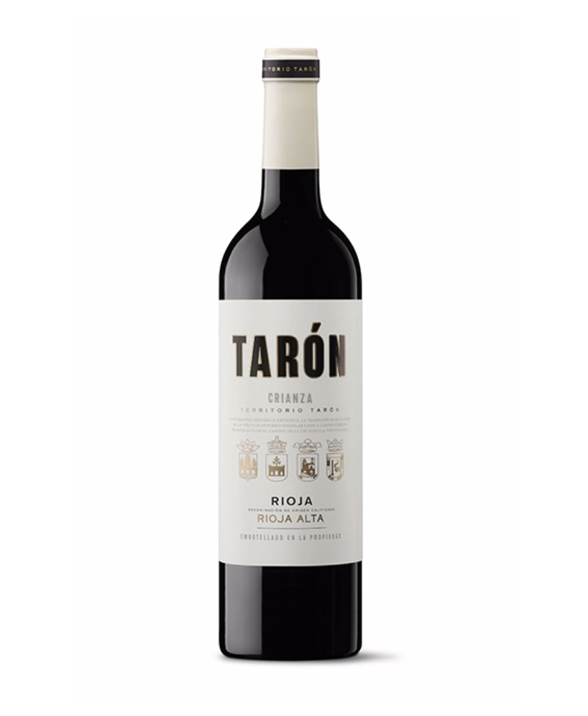 Etiqueta crianza Tarón impresa en alta calidad por Viela Artes Gráficas